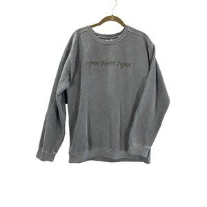 Sigma Sigma Sigma Comfort Colors Sweatshirt - Medium - Gray - Sorority Greek